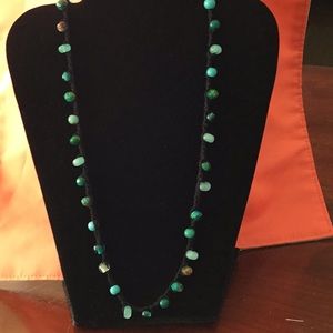 Handmade Glass bead crocheted necklace